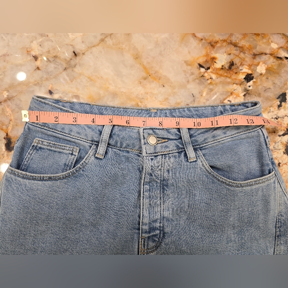 Oliver Bonas Blue Denim Relaxed Barrel Jeans Size 2 - Picture 5 of 9